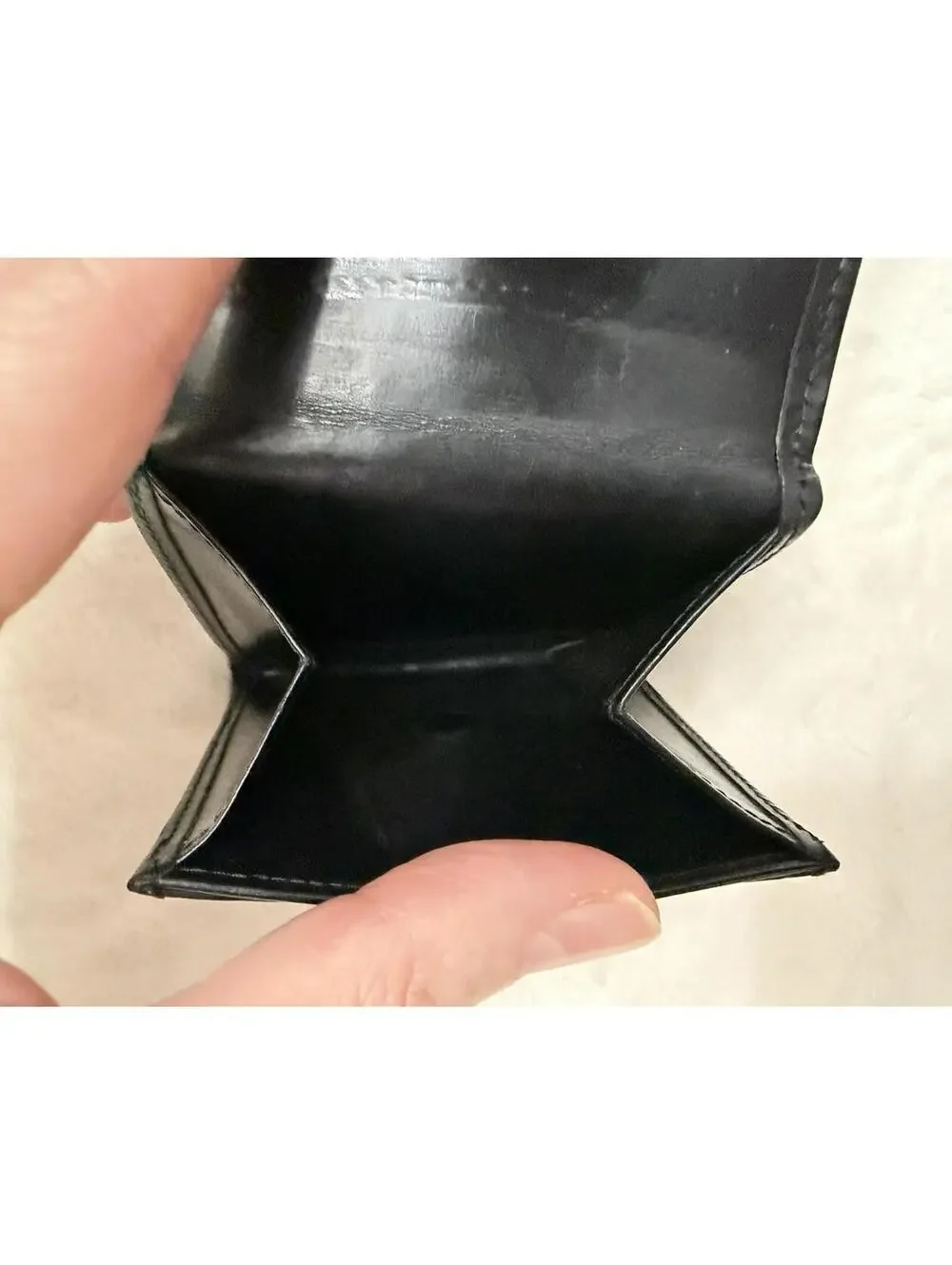 Authentic Cartier Pasha Coin Case Leather Black Men